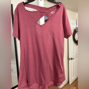 Women's Pink V-Neck Top
